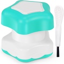 Johnbee Pill Crusher, Pill Grinder Fine Powder Extreem fijn. Opslagruimte. Pillenverbrijzelaars voor ouderen, familie en huisdieren. Siliconenranden. Meerdere pillen in één keer slijpen - Reiniging borstel (Cyaan)