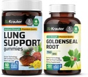 BIO Krauter Lung Support 60 Gummies & Goldenseal 100 Capsules