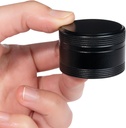 XHT kleine ronde zwarte pil Box - enkele waterdichte draagbare pil Container voor Pocket & Purse, reisgeneeskunde Organisator, Compacte aluminium pilsbak houder voor medicatie, visolie