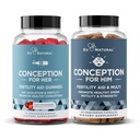 Eu Natural Conception for Hem Capsules and Conception for Her Gummies Bundle - Vruchtbaarheid Supplementen voor mannen en vrouwen - 60 Ct Capsules & 75 Ct Gummies