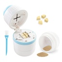 Pillensnijder - Pillensplitter met roestvrij stalen mes voor het snijden van kleine pillen of grote pillen in de helft of kwartier, geschikt voor het snijden van vitaminen, tabletten