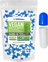 XPRS Nutra Maat 0 Lege capsules - 500 Graaf Lege Vegan Capsules - Vegetarische pillen - DIY plantaardige Capsules vullen - Veggie pilscaps voor Do-It-Yourself Supplements (Blauw/Wit)