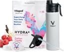 Vitapod Hydra+ Katoen Candy Flavored Water Enhancer Pods Starter bundel, watersmaak, Suikervrij, Vitamine C, Vitamine D, Zink, 30 Pods, 22 oz Roestvrij Staal Waterfles, Wit