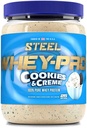 Steel Supplements Whey-Pro | 100% Pure Whey Protein Powder for Men and Women | Cookies & Creme | Muscle Gain & Lean Muscle Recovery | 1.59 lbs | BCAA 5g | Non-GMO | 25 Servings