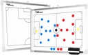 Voetbal Innovaties Dubbelzijdig Aluminium Magnetische Coaches Tactische Board met wandhangende clips Player Magneten & Pen Inbegrepen Dry Wase Board 