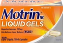 Motrin IB 200 mg Ibuprofen Liquid Gel Pain Reliver/Fever Reducer for Aches & Pain, 120 ct