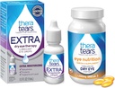 TheraTears 1200mg Omega 3 Supplement for Eye Nutrition,Organic Flaxseed Triglyceride Fish Oil & VIT E,90 Count Eye Drops, Extra Dry Eye Therapy,15 mL,0.5 Fl oz