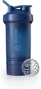 BlenderButtle Shaker Bottle met pil Organizer en opslag voor Proteïnepoeder ProStak System, 22-Ounce, Marine
