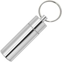 Draagbare pil Organisator Klein Reizen pil Box Keychain Mini Dagelijkse pil geval Container, Waterdichte metalen pil houder Medicine Fles voor supplementen, pillen, vitamines en medicatie (Medium)