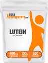 BulkSupplements.com Lutein Poeder - uit Marigold Flower Extract, Eye Supplement, Lutein 20mg - Antioxidant Bron, Glutenvrij, 400mg per Serving, 100g (3,5 oz) (Pack of 1)