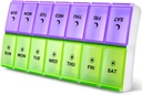 Danying Extra Large Pill Organizer 2 keer per dag, XL Weekly Pill Box, AM PM Pill Case, Pill Container 7 Dag, Vitamine Case Twee keer per dag