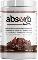 Isolaateiwit - Dieetsupplement voor verbeterde Gut Health, Extra voedingsondersteuning, Non-GMO, Glutenvrij, Lactosevrij, Caseïnevrij (2.2 Lbs, Mocha Grande)