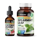 BIO KRAUTER Cayenne Pepper Tinctuur 2 Fl. Oz. & Spearmint 100 Capsules