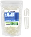 XPRS Nutra Maat 3 Lege Capsules - 500 Tel helder Lege Gelatine Capsules - Pillen DIY Capsule vullen - Pure Bovine Pill Gel Caps Vulbaar voor Do-It-Yourself Vitaminen en Supplementen