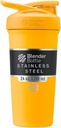 BlenderBattle Sport Geïsoleerde Roestvrij stalen Shaker Fles met Draad Whisk, 24-Ounce, Mango 