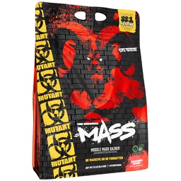 Mutant Mass Weight Gainer Protein Powder with Whey, and Casein Protein Blend for High-Calorie Workout Shakes, Smoothies, and Drinks, 15 lb - Strawberry Banana