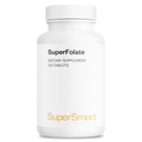Supersmart - SuperFolate 400mcg / 4g per Day (Patented & Bioavailable) - Quatrefolic 5-MTHF Supplement - Active Folate Vitamin B9 | Non-GMO & Gluten Free - 120 Tablets