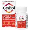 Geritol, Multivitamine Supplement, Bevat B-Vitaminen, Antioxidanten, Vitaminen C, E & D en ijzer, 26 Essentiële Vitaminen en Mineralen, Glutenvrije, Non-GMO, Geen kunstmatige zoetstoffen, 40 Tabletten