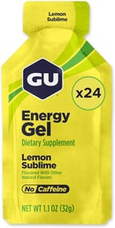 GU Energy Original Sports Nutrition Energy Gel, Vegan, Glutenvrij, Kosher en Dairy-Free On-the-Go Energy voor elke training, 24-Count, Lemon Sublime