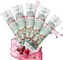 Voedingsdesigns DPP Dipeptide Power Liquid Collageen & Wei Protein Supplement, Sugar-Free, bevordert gezonde huid en haar voor mannen en vrouwen, Cherry, Single Serve Packet, 1 oz (25 Packets)