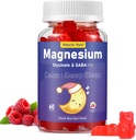 Magnesium Glycinate Gummies met GABA voor Clam en Bed Tijd 400mg Suikervrij Magnesium Glycinate Supplement met Vitamine D, B6, en CoQ10 voor Calm & Bed Tijd voor Kids Volwassenen