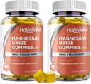 Magnesiumoxide 400mg Gummies, Magnesiumoxide Kauwbaar supplement voor spier, nerve & hart gezondheid, Vegan, Pinapple smaak, 120 Tel.