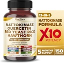 Nattokinase 5000FU Quercetine Red Yeast Rice Hawthorn - algemene wellness ondersteuning - Made in USA