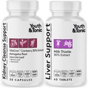 Lever- en niergezondheidssupplement volledige lichaamsreiniging Detox Ondersteuning voor restafval, waterbalans, reparatie en wellness