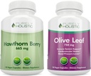 Pure Holistische Hawthorn Berry 665mg + Olive Leaf Extract 750mg Bundle + 270 Vegan Capsules - Made in The USA
