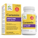 Terry Naturally Curamin Nighttime - Curcumin & DLPA Capsule Supplement - Non-GMO Supplement to Support Healthy Sleep & Relaxation - Herbal Supplement with Melatonin - 60 Capsules