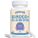 All-in-One Detox Binder Supplement 1500 MG - Hoge biologische beschikbaarheid, lever Gut Detox reinigen met geactiveerde Charcoal, Zeolite & Bentonite klei voor toxinen, lever, spijsvertering, 90 Vegan Capsules