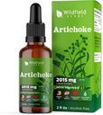 Artichoke Leaf Extract Liquid Drops 2000mg (Cynara scolymus L.) Kruidensupplement Absorbeert beter dan capsules, 1 maand levering, 84 porties, Alcoholvrije Tinctuur - 2 Oz, Verpakking van 1