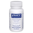 Pure Encapsulations Chroom (Picolinate) 500 mcg - voor Lipiden en Koolhydraat Metabolisme* - Mineral Supplement - Superior Absorptie Chroom Supplement - Vegan en Glutenvrij - 60 Capsules