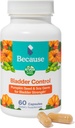 Omdat Bladder Relief Supplement met Pumpkin Seed Extract - 60 Capsules (1 fles) - helpt verminderen Urgency & Frequentie, Ondersteunt sterke Pelvic Floor Muscles, Vegan & Non-GMO, Made in The USA