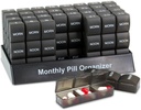 Deke Home - Maandelijkse pil Organizer 3 keer per dag, 30 dagen pil Box met AM PM-Compartments, Grote Maandelijkse Medicijn Organisator voor Vitaminen, Supplementen & Medicatie, Travel-Friendly Pill Case, BPA Gratis