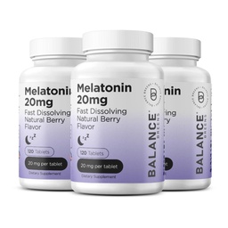 Balancebreens Melatonine 20mg Fast Loss Tablets - High Potency, Fast Acting, Natural Sleep Support Sleep Aids for Adults 