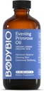 BodyBio Evening Primrose Oil - Natuurlijke Gamma Linoleenzuur voor gezonde huid en hormoonbalans - Niet-GMO, koud geperst - 8oz