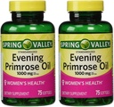 Spring Valley - Avond Primrose Oil 1000 mg,Twin Pack 150 Totaal Softgels