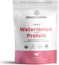 Sprout Living Simple Watermeloen Seed Protein Powder, 12 Gram Biologische Plant Based Protein Powder zonder kunstmatige zoetstoffen, Non-Dairy, Non-GMO, Vegan, Glutenvrij, Keto Drink Mix (10 oz)