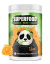 Underground Bio Labs/Panda Supps: All Natural SUPERFOOD: Greens, Reds, Golds,Probiotica,Ashwagandha en Lion's Mane, for Health and Wellness 13.76 Oz (Orange)