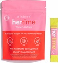 MIXHERS Hertime PMS - Ondersteunt Hormonale Gezondheid voor vrouwen - Ondersteunt een gezonde menstruele cyclus - met mineralen, Peony Roots, Siberische Ginseng - Sugar-Free - 15 Drink Packets - Peach Lemonade
