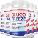 (5 verpakkingen) Glucovriespillen - Officiële formule Gluco Freeze Pillen - Glucofreeze Pillen, Gluco Freeze Dietary Supplement, GlucoFreeze Advanced Strength Formula with Cinnamon Bark (300 capsules)