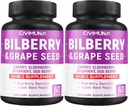 Bilberry Capsules met bosbes, druivenzaad, wortel, vlierbessen en meer - 120 capsules forr 4 maanden levering (verpakking van 2)