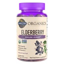 Tuin van het leven Organics Vlierbessen Gummies voor volwassenen en kinderen - Immuun Ondersteuning Supplement met biologisch fruit, kruiden Blend, Vlierbes, Echinacea, Zink, Vitamine C, 120 Vegan Glutenvrije Gummies