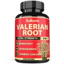 Satoomi Valeriaan wortel Capsules - 9 natuurlijke kruiden - Ashwagandha, Kurkuma, Ginger, Ceylon kaneel - 90 Caps voor 3-maand levering