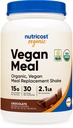Nutricost Biologische Vegan Maaltijd Vervanging Shake Powder (Chocolate) - Gecertificeerde USDA Biologische, Veganistische en Glutenvrij