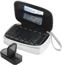 Weekly PU lederen pil Bag Organizer Case 2 keer per dag, AM Daily Pill Box te houden vitamine, visolie, supplementen en geneeskunde (Zilver)