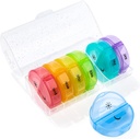 Sukuos Large Weekly Pill Organizer 2 keer per dag, Dagelijkse Pill Box 7 Dag Eenvoudig te openen met dubbele bescherming, AM PM Pill Case voor Medicine/Vitamine/Vish Oil/Supplements (Glitter Clear)