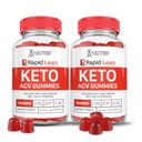 (2 Pack) Rapid Lean Keto ACV Gummies Advanced Formula 1000MG Rapid Lean Keto Gummies Apple Cider Vinegar Geformuleerd met Granaatappel Beet Juice Powder B12 Vegan Non GMO 120 Gummys