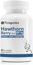 Trexgenics Hawthorn Berry 600 mg Cardiovasculaire, Cholesterol, triglyceriden, Blood Pressure Support Vegan & Non-GMO (60 Veg. Capsules) (verpakking van 1)